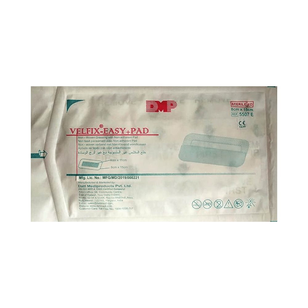Datt Velfix-Easy Non-Woven Dressing with Non-adherent Pad 8cm x 15cm - Image 2