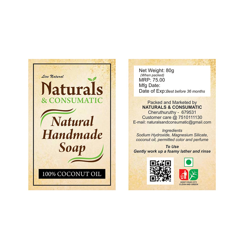 Natural & Consumatic 100% Coconut Oil Handmade Soap Milky - Image 4