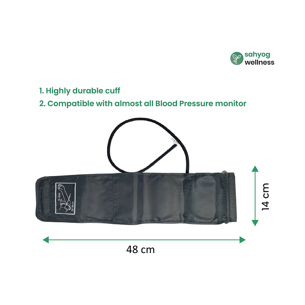 Sahyog Wellness Single Tube Blood Pressure Monitor Machine Cuff Dark Grey - Image 3