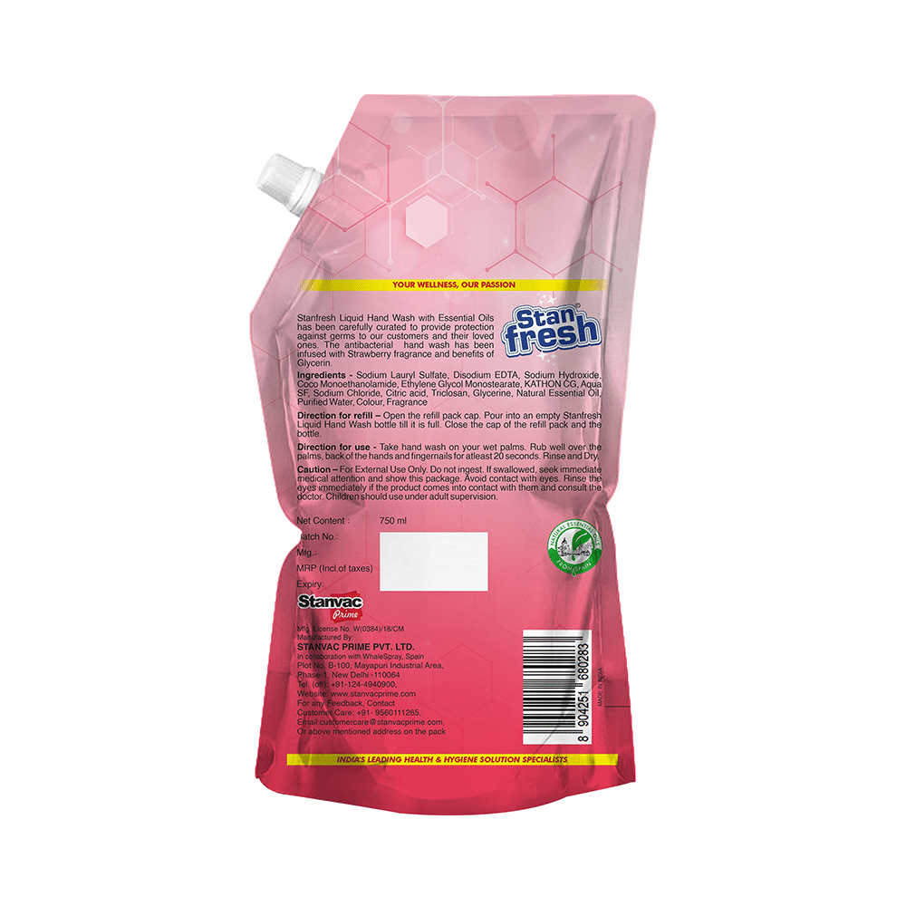 Stanfresh Liquid Liquid Hand Wash with Essential Oils Refill Strawberry - Image 2