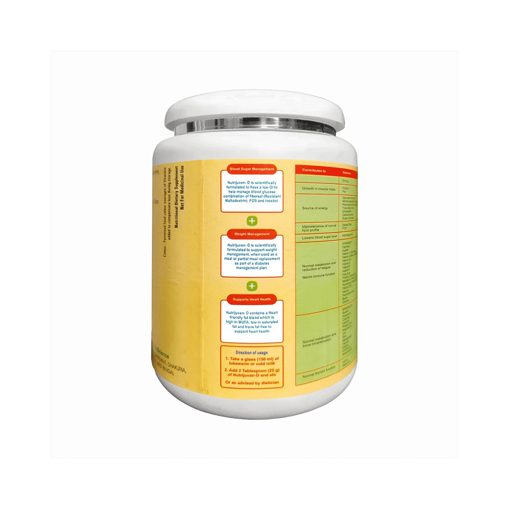 Nutrijuven t- D Diabetic Care Powder (400gm Each) Zero Sugar Vanilla - Image 4
