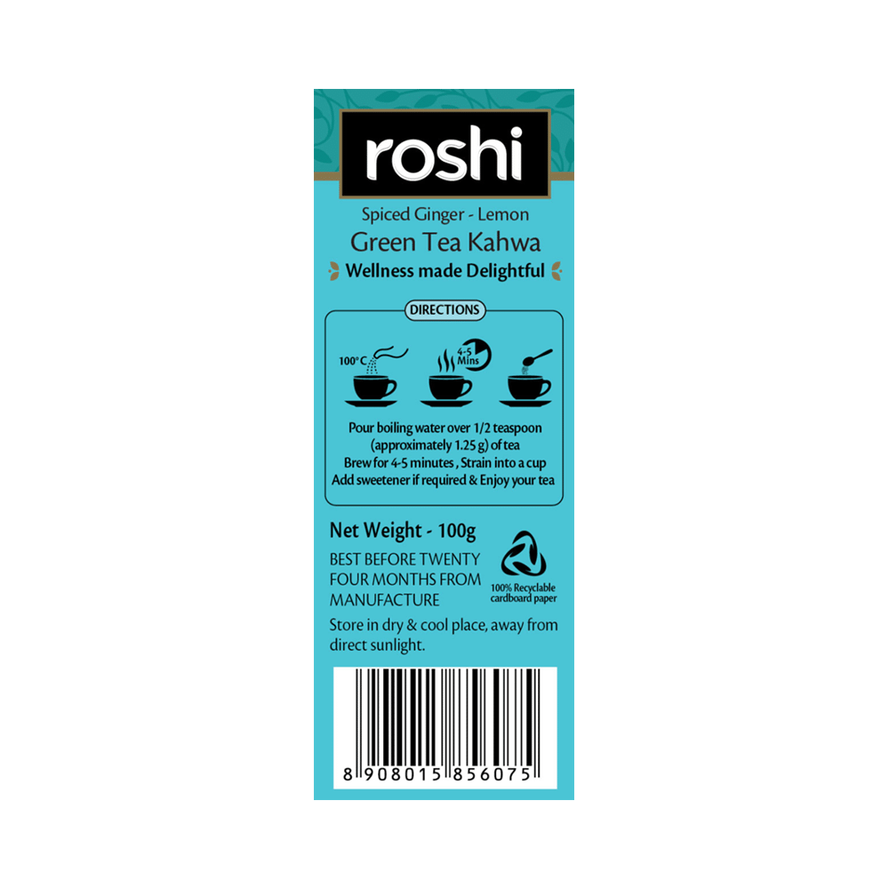 Roshi Spiced Ginger-Lemon Green Tea Kahwa - Image 2