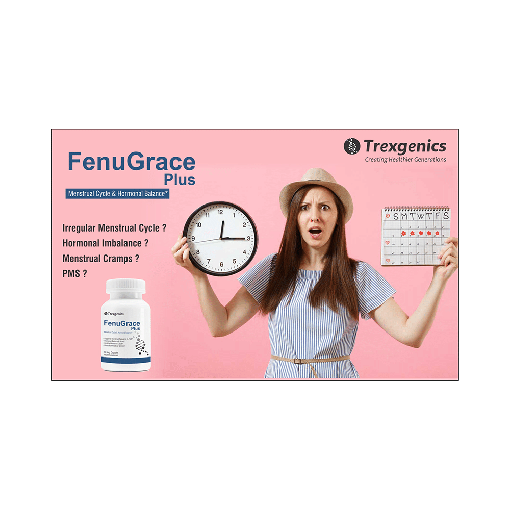 Trexgenics FenuGrace Plus Menstrual Cycle Support Veg Capsules - Image 5