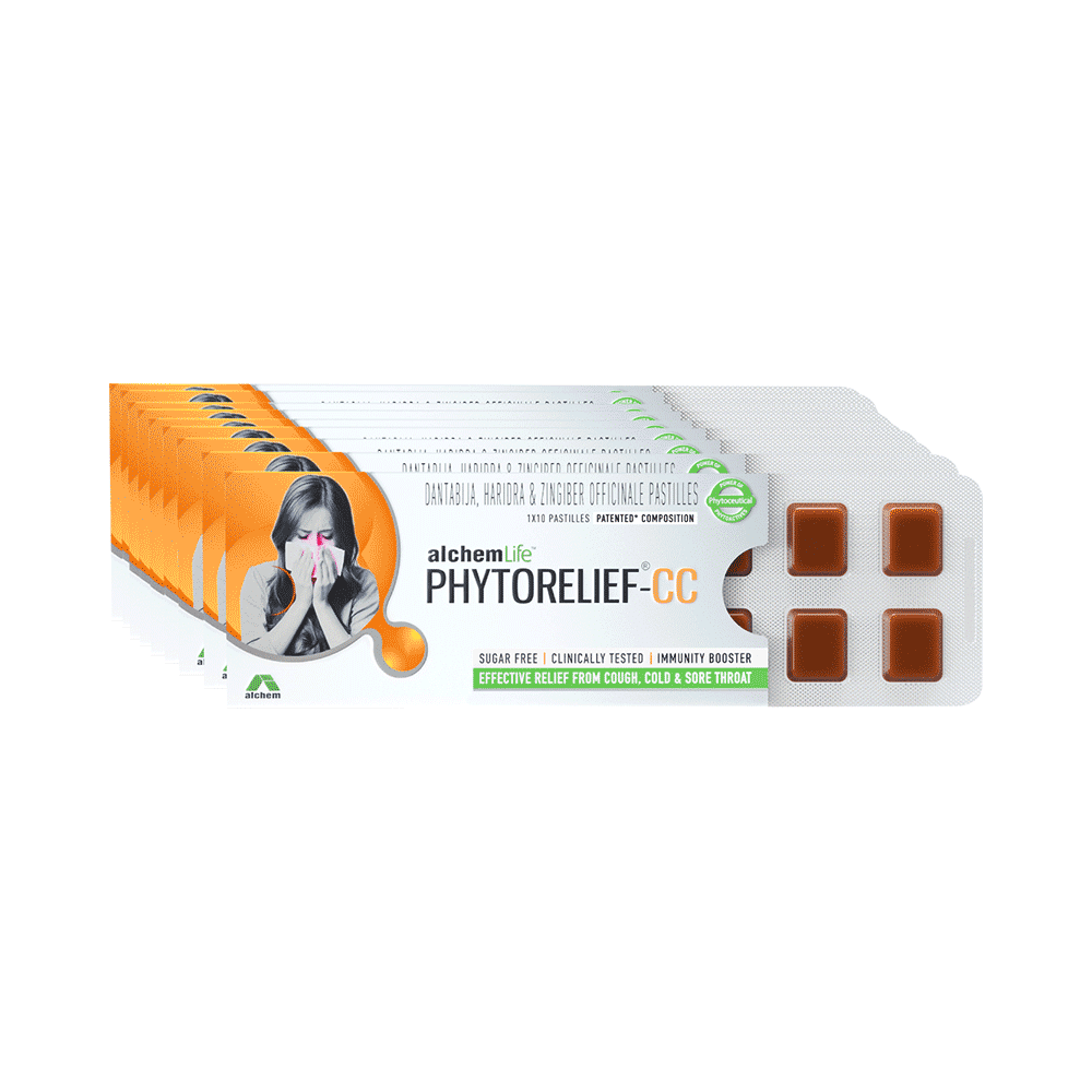 Phytorelief-CC Immunity Lozenges for Cough, Cold & Sore Throat (10 Each) | Sugar Free with Thioquest Gel Free - Image 1