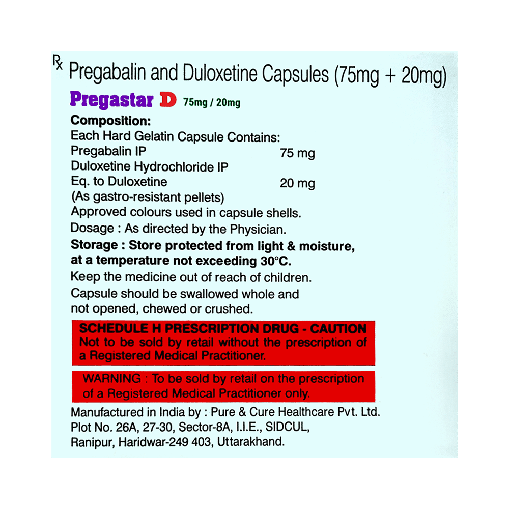 Pregastar D 75mg/20mg Capsule - Image 2