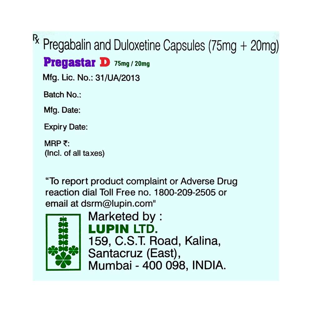 Pregastar D 75mg/20mg Capsule - Image 3