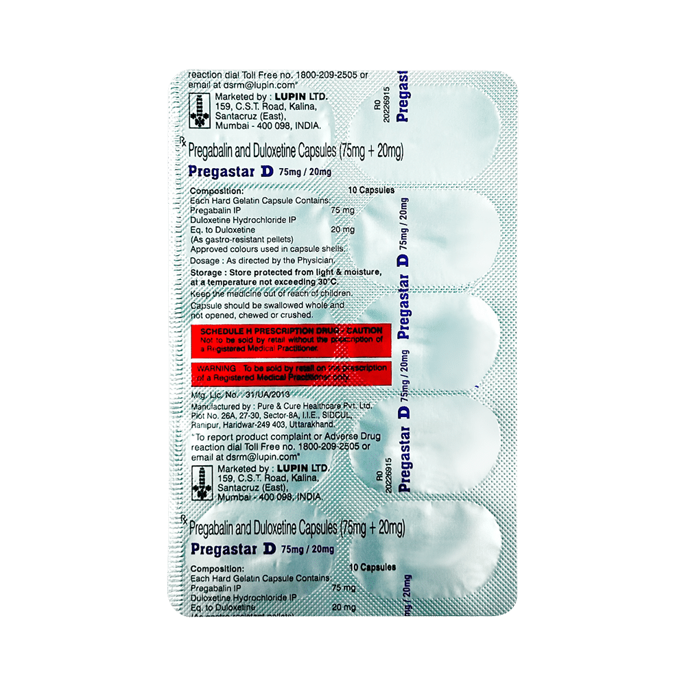 Pregastar D 75mg/20mg Capsule - Image 4