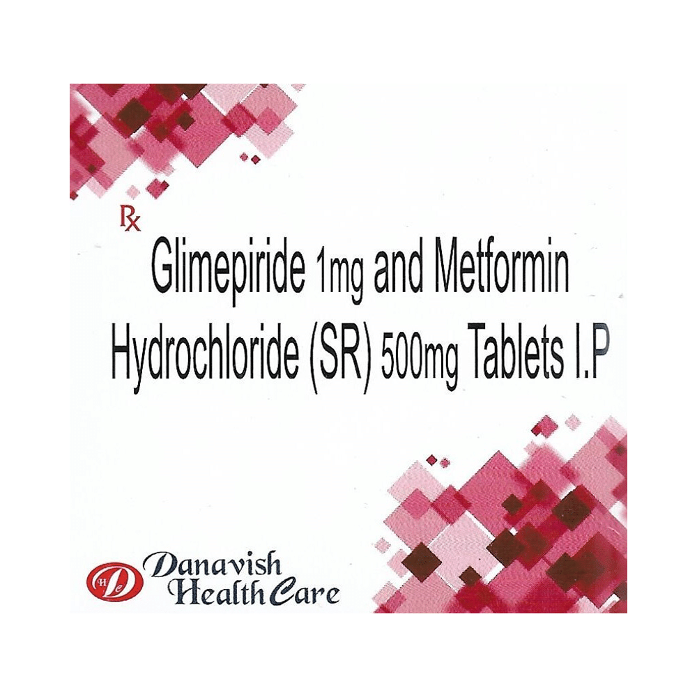 Danavish Glimepiride+Metformin 1mg/500mg Tablet SR