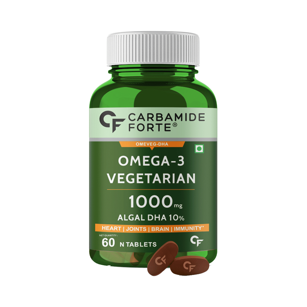 Carbamide Forte Omega 3, 1000mg Algal DHA Vegetarian Tablet - Image 1