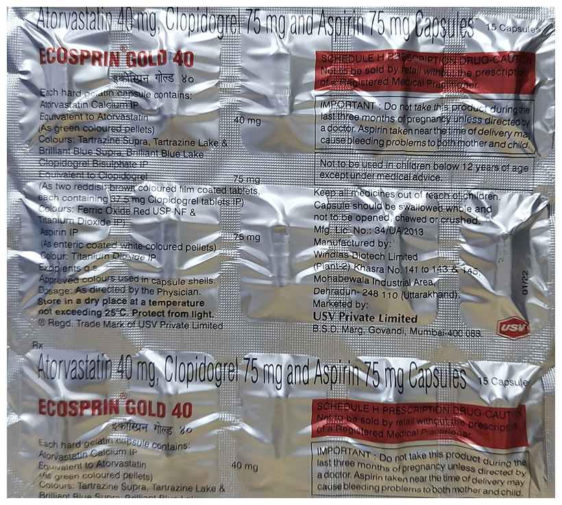 Ecosprin Gold 40 Capsule