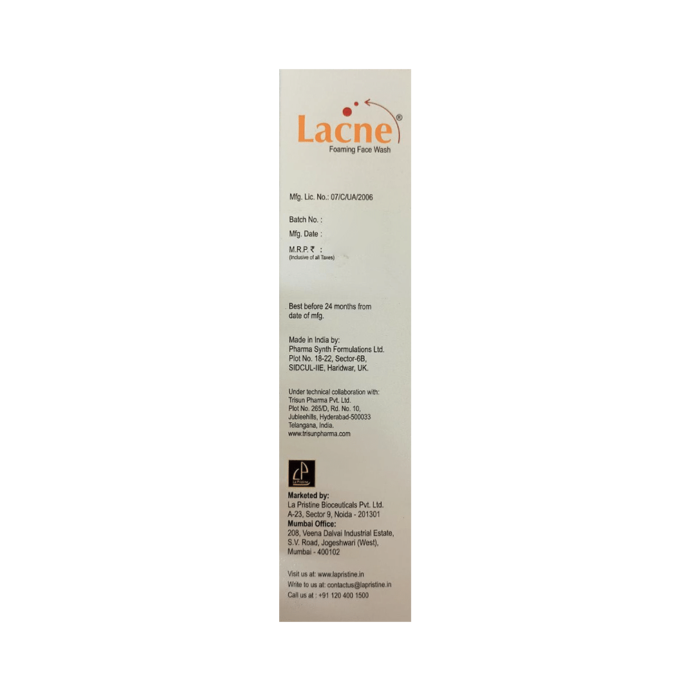 Lacne Foaming Face Wash | For Acne, Blackheads & Whiteheads - Image 3