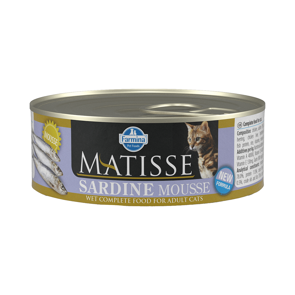 Farmina Pet Foods Matisse Mousse Wet Complete Food for Adult Cats (85gm Each) Sardine