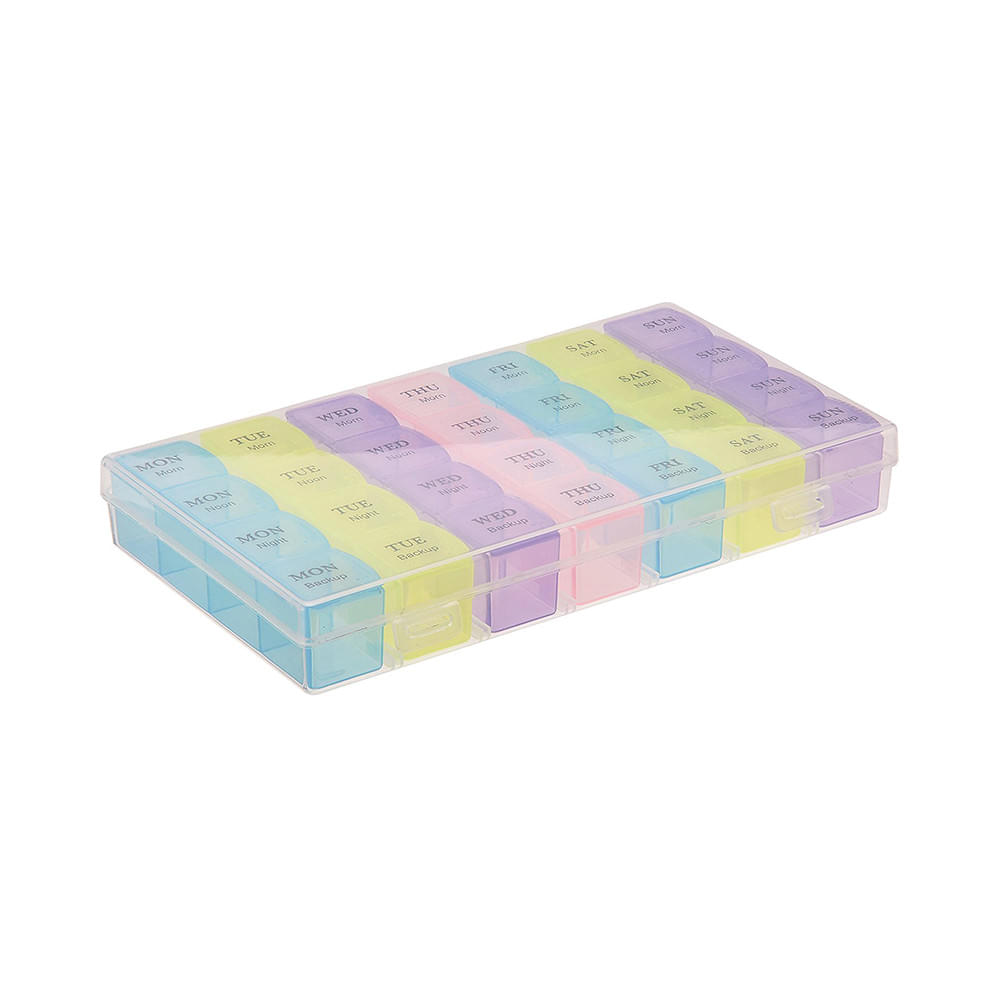 Krivish Multicolor 7 Days Weekly Medicine Holder Pill Organizer with Tray