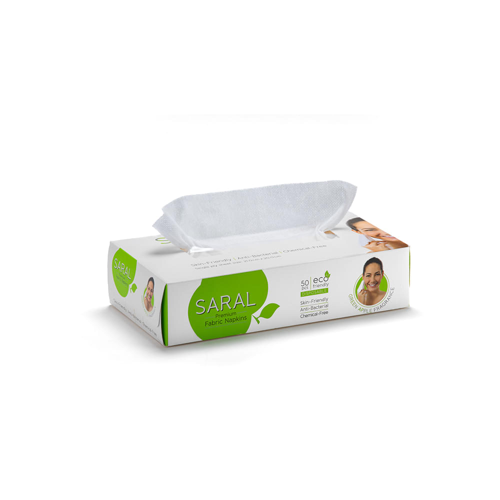 Saral Premium Fabric Napkin (Green Apple Fragrance)