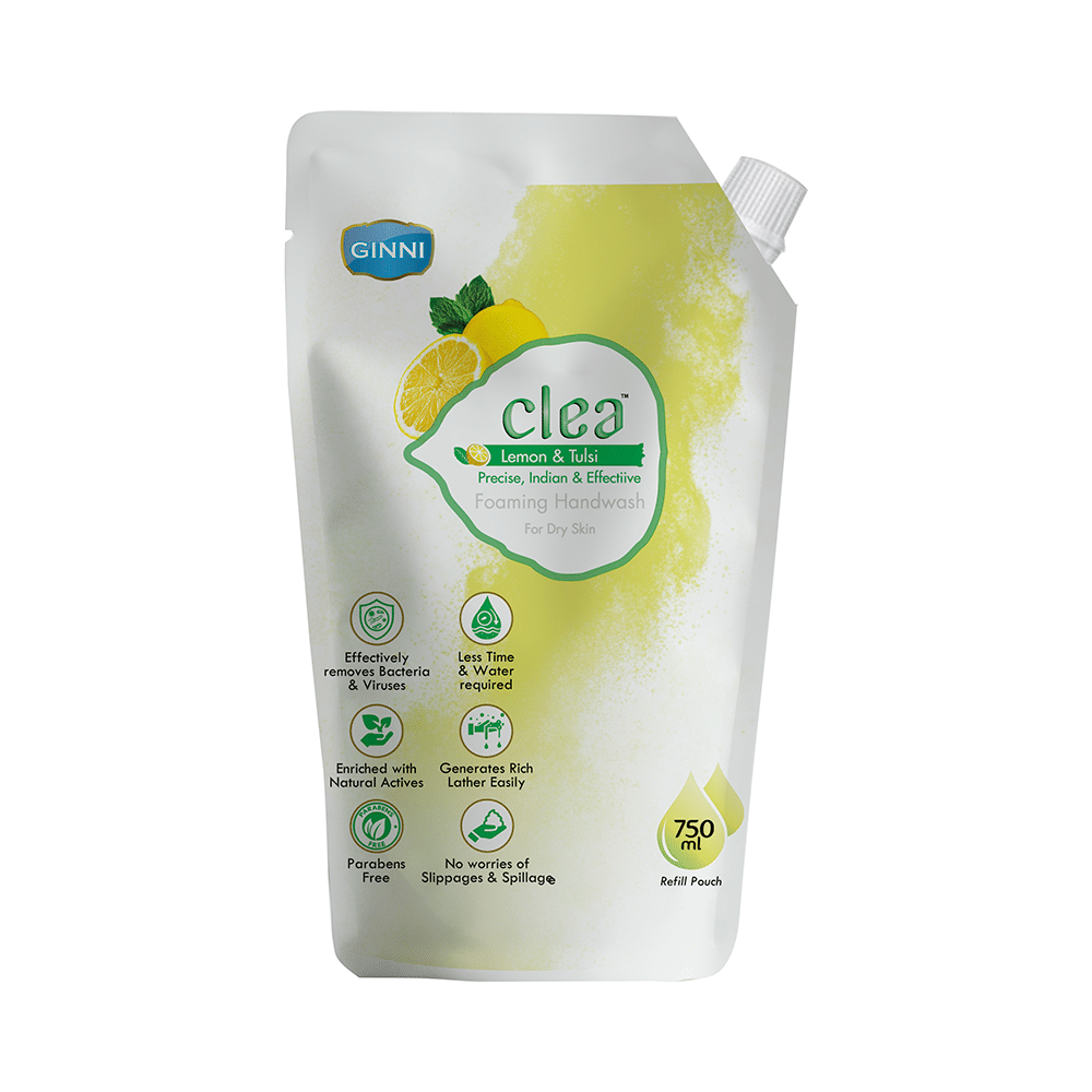 Ginni Clea Foaming Handwash Lemon & Tulsi Refill Pack