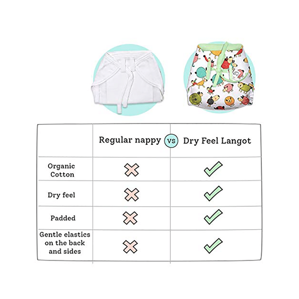 Superbottoms Organic Cotton Padded Dry Feel Langot/Nappy Size 2 Day Dreamer - Image 12