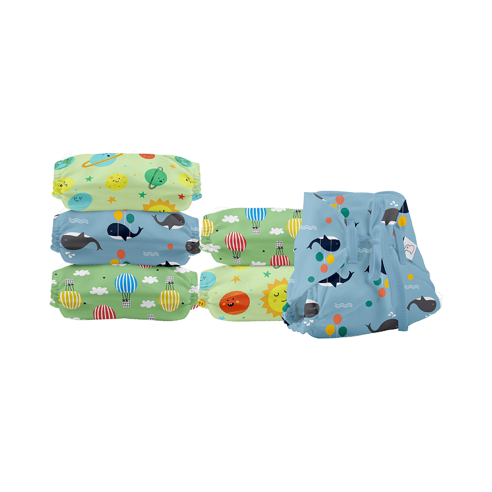 Superbottoms Organic Cotton Padded Dry Feel Langot/Nappy Size 2 Day Dreamer - Image 1