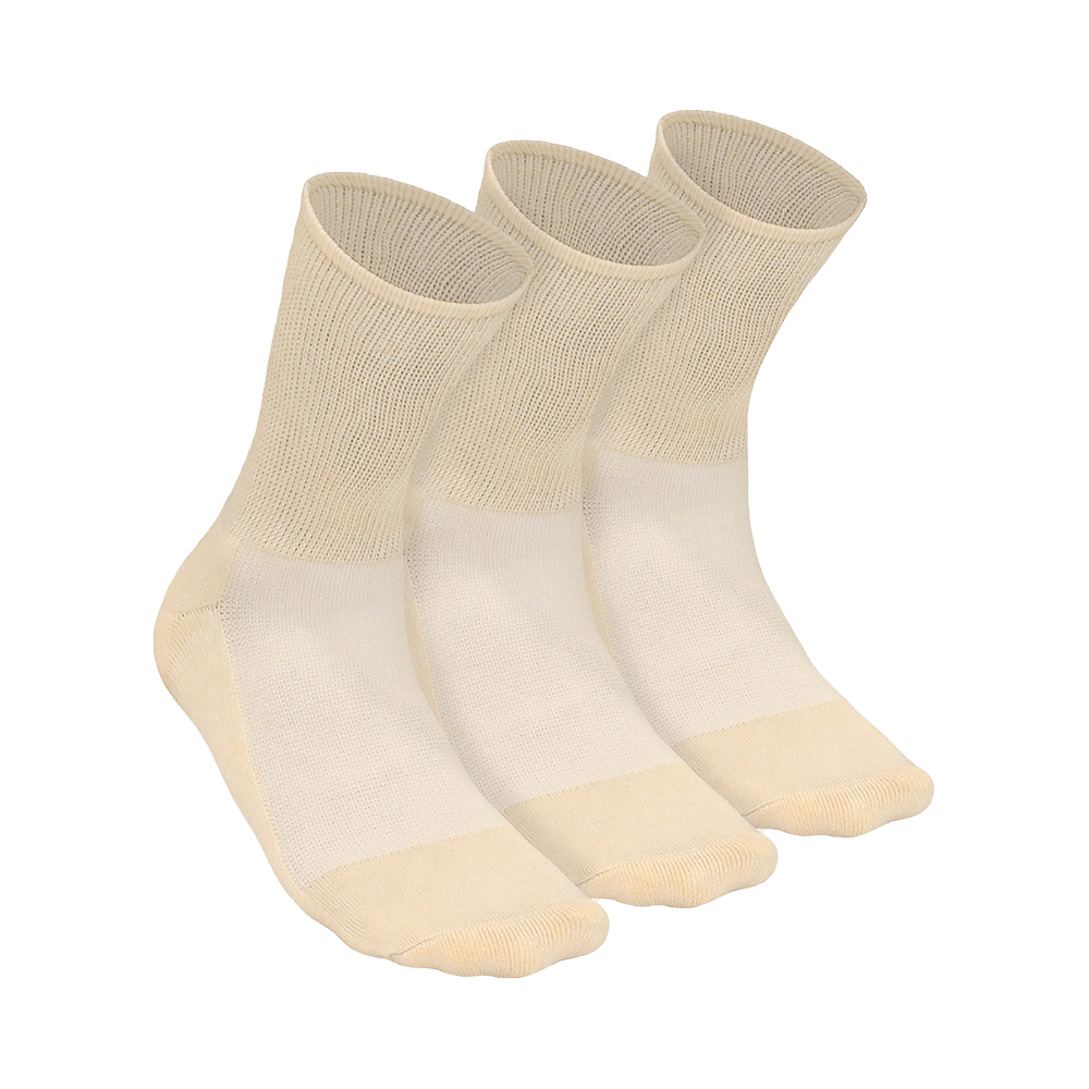 Heelium Diabetic Bamboo Socks Beige Free Size