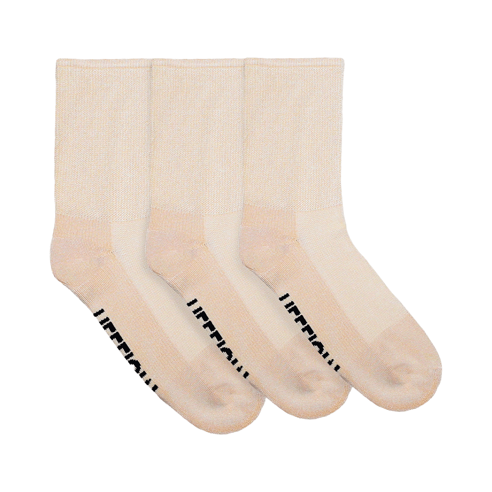Heelium Diabetic Bamboo Socks Beige Free Size - Image 2
