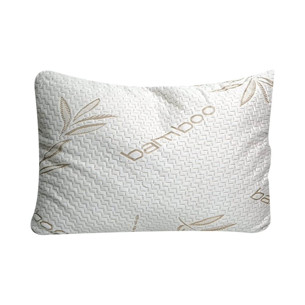 Sleepsia Memory Foam Bamboo Pillow with Washable Pillow Case White - Image 1