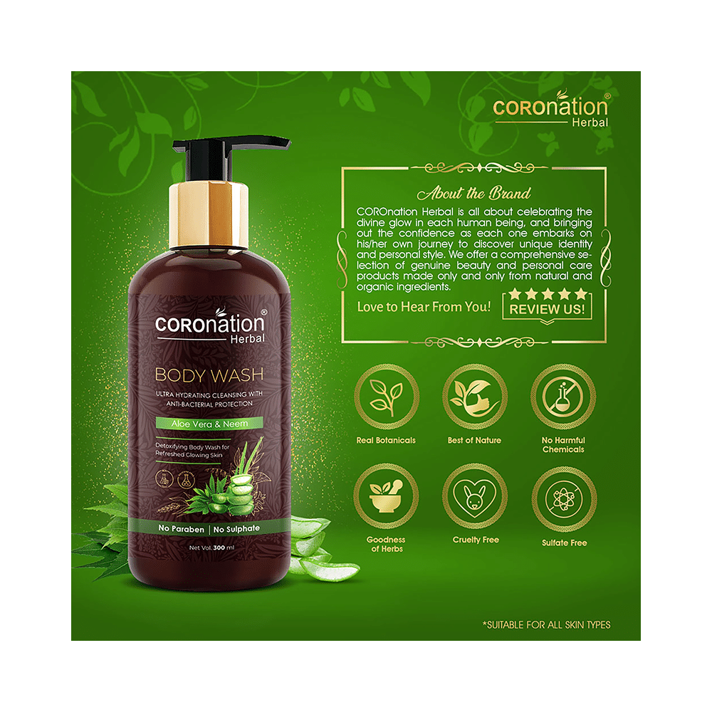 Coronation Herbal Aloe Vera & Neem Body Wash (300ml Each) - Image 5