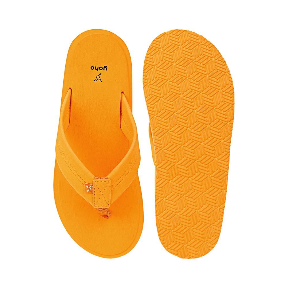 Yoho Lifestyle Doctor Ortho Soft Comfortable and Stylish Flip Flop Slippers for Men Mango Yellow 9 - Image 2