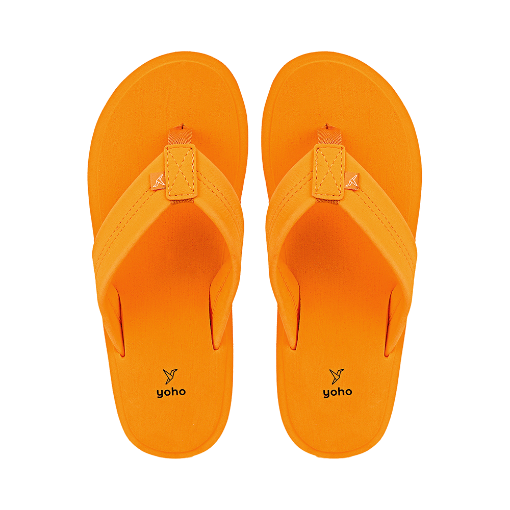 Yoho Lifestyle Doctor Ortho Soft Comfortable and Stylish Flip Flop Slippers for Men Mango Yellow 9 - Image 1