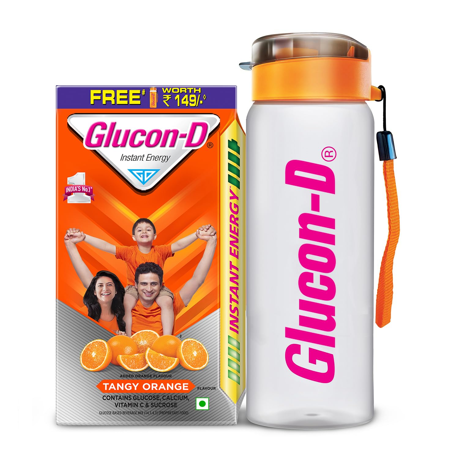 Glucon-D Powder Orange (Free Bottle) - Image 1