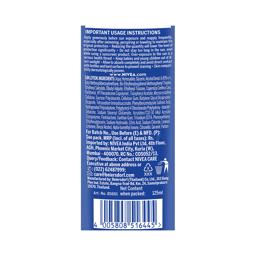 Nivea Sun Protect & Moisture Lotion SPF 50+ PA+++ - Image 3