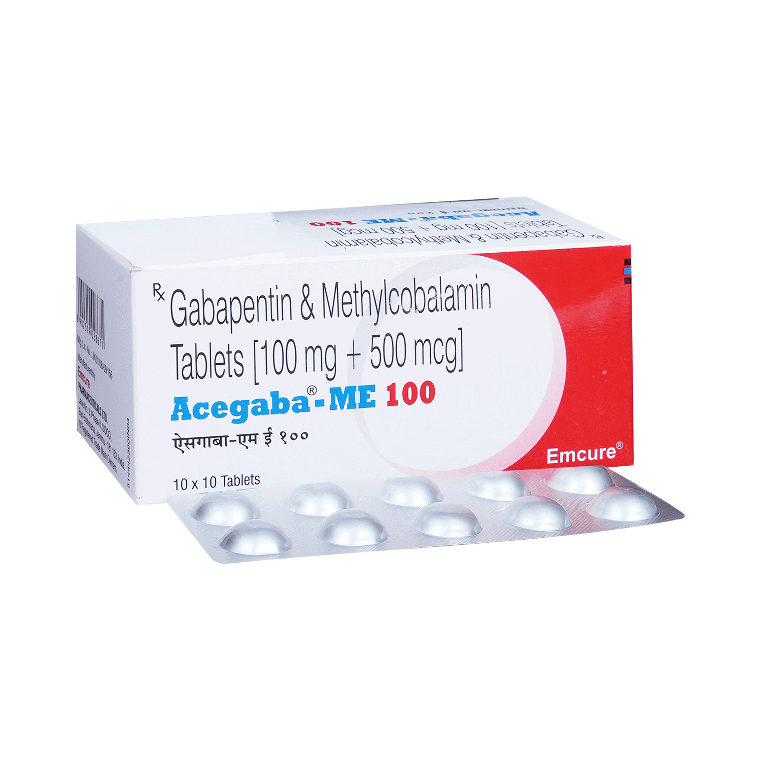 Acegaba ME 100mg/500mcg Tablet - Image 1