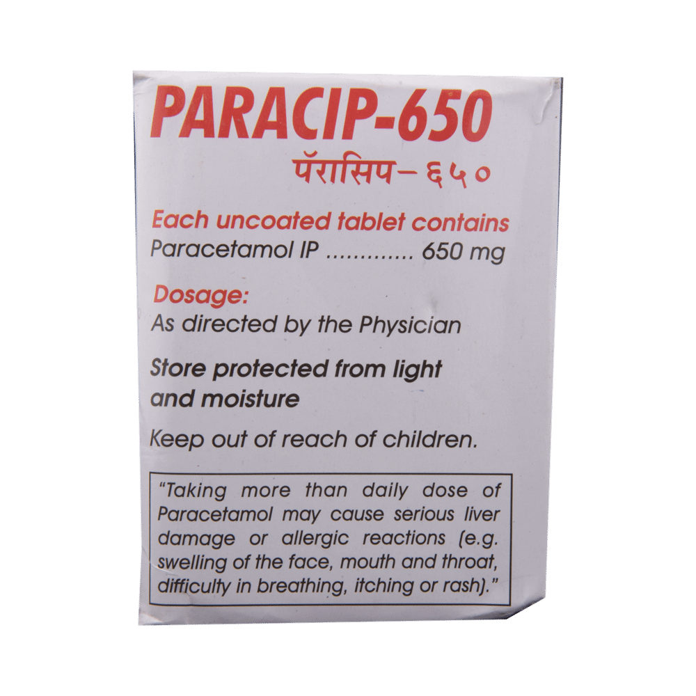 Paracip-650 Tablet - Image 2