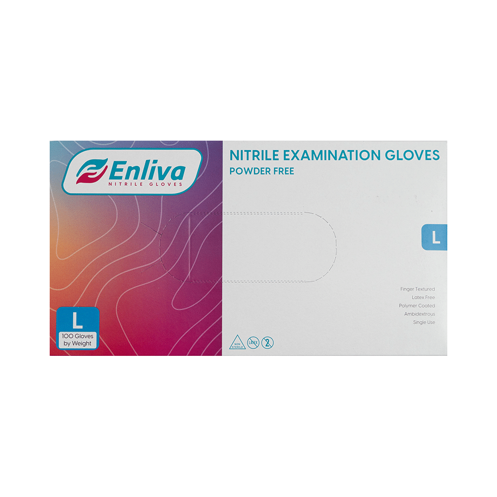 Enliva Premium Nitrile Examination Gloves Large