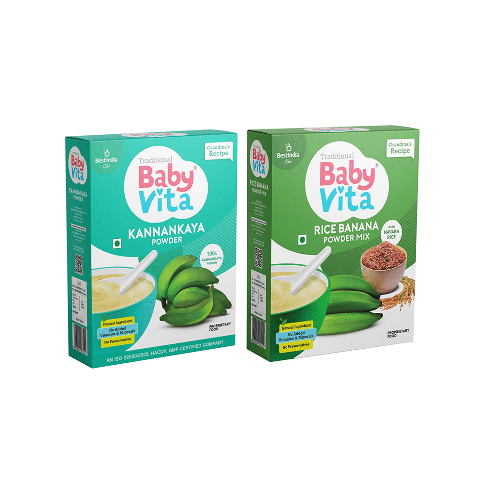 Combo Pack of Kannankaya Powder and Rice Banana Powder Mix (200gm Each) - Image 1