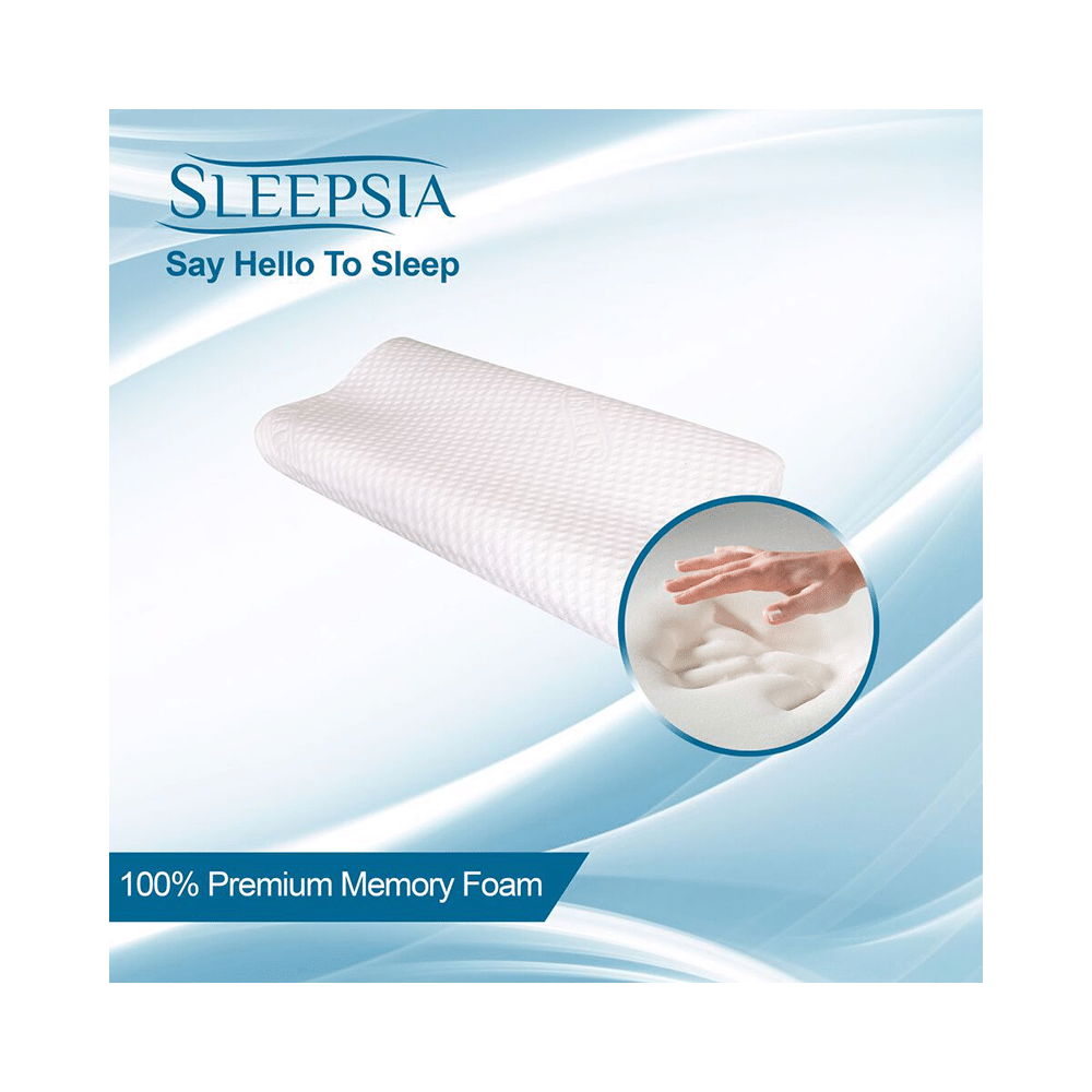Sleepsia Medium Visco Memory Foam Pillow White - Image 3