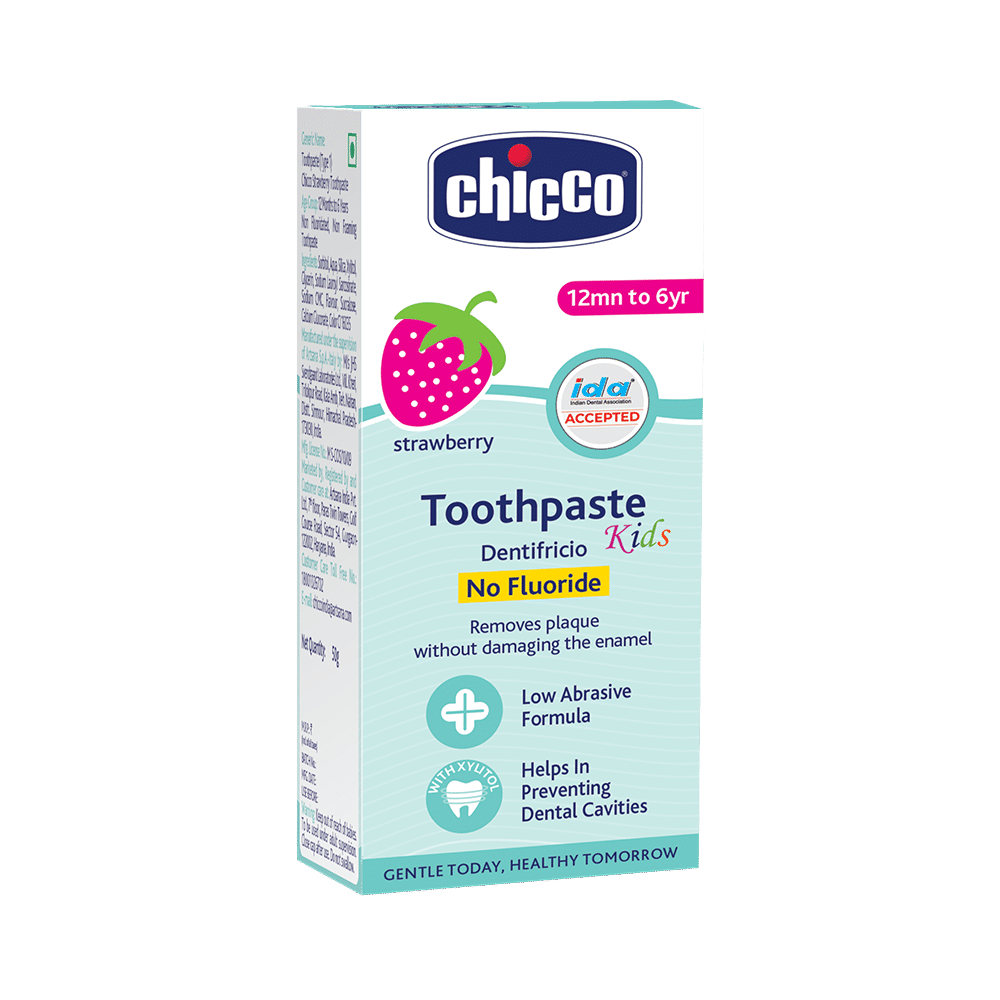 Chicco Dentifricio Toothpaste 12M+ Fragola Strawberry - Image 1