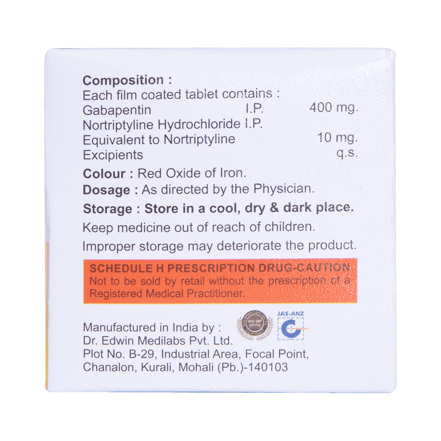 Gabamira NT 400mg/10mg Tablet - Image 3