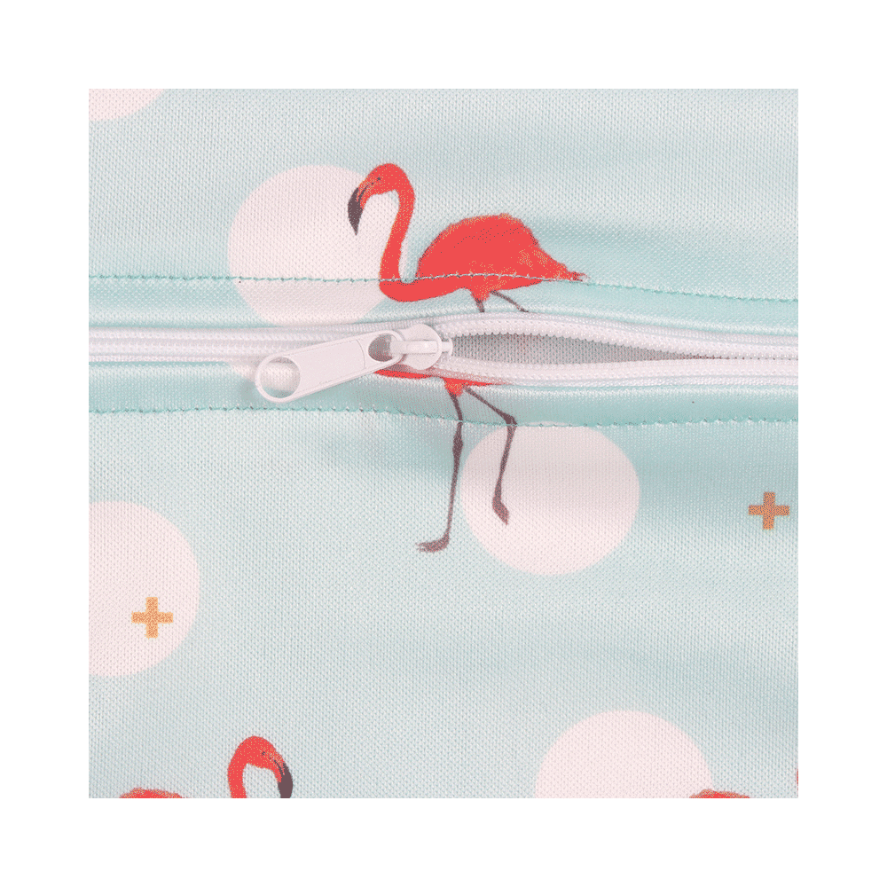 Polka Tots Wet Cloth Pouch Bag Flamingo Bird Design 30 X 40 cm - Image 6