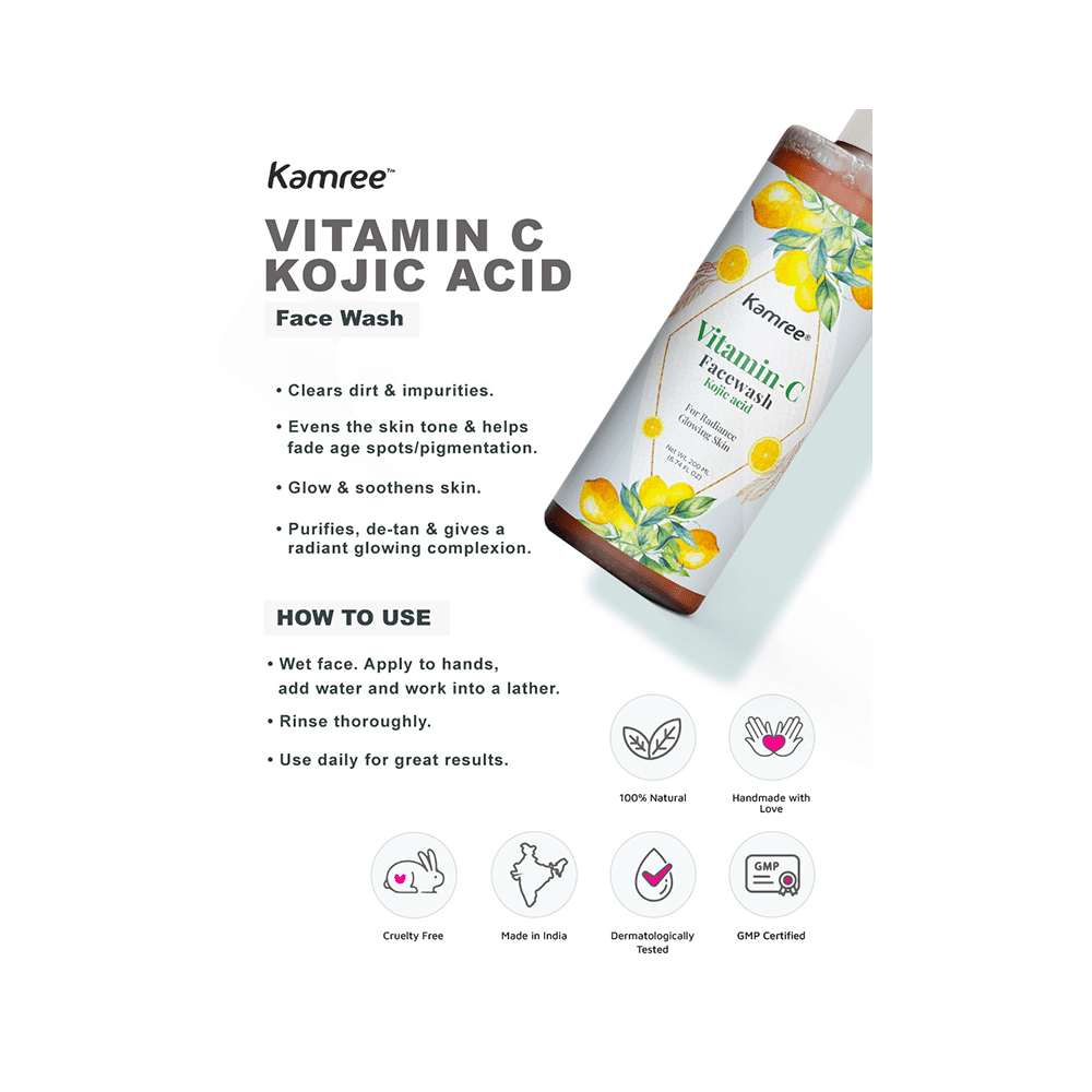 Kamree Vitamin-C Kojic acid Face Wash - Image 3