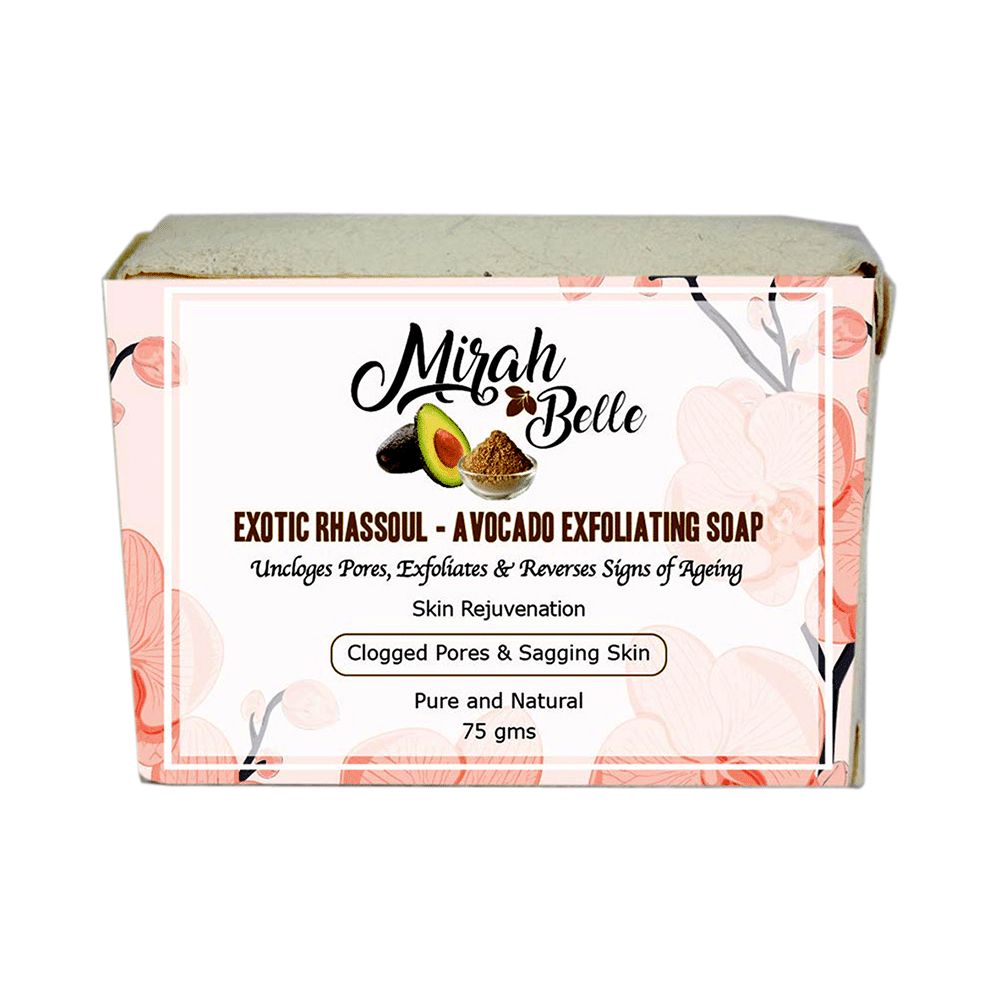 Mirah Belle Exotic Rhassoul Avocado Exfoliating Soap