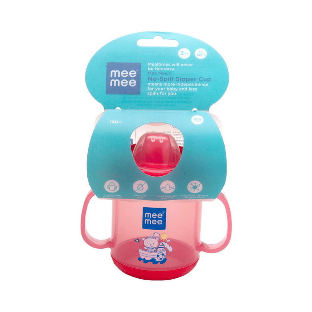 Mee Mee No-Spill Sipper Cup with Double Handle Pink