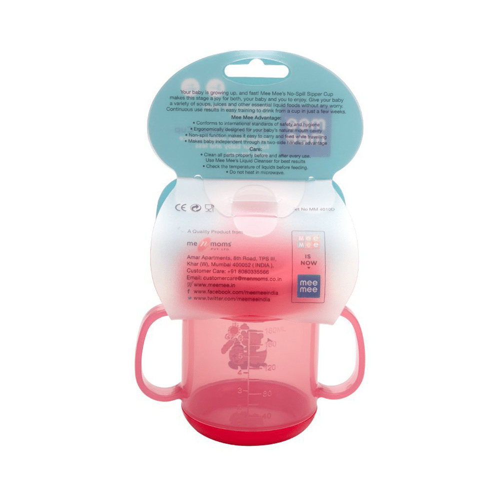 Mee Mee No-Spill Sipper Cup with Double Handle Pink - Image 2