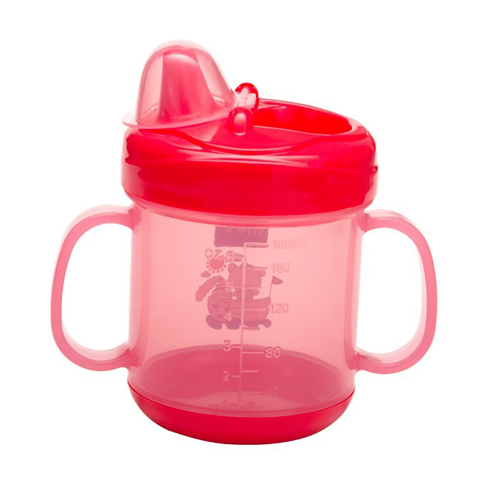 Mee Mee No-Spill Sipper Cup with Double Handle Pink - Image 5