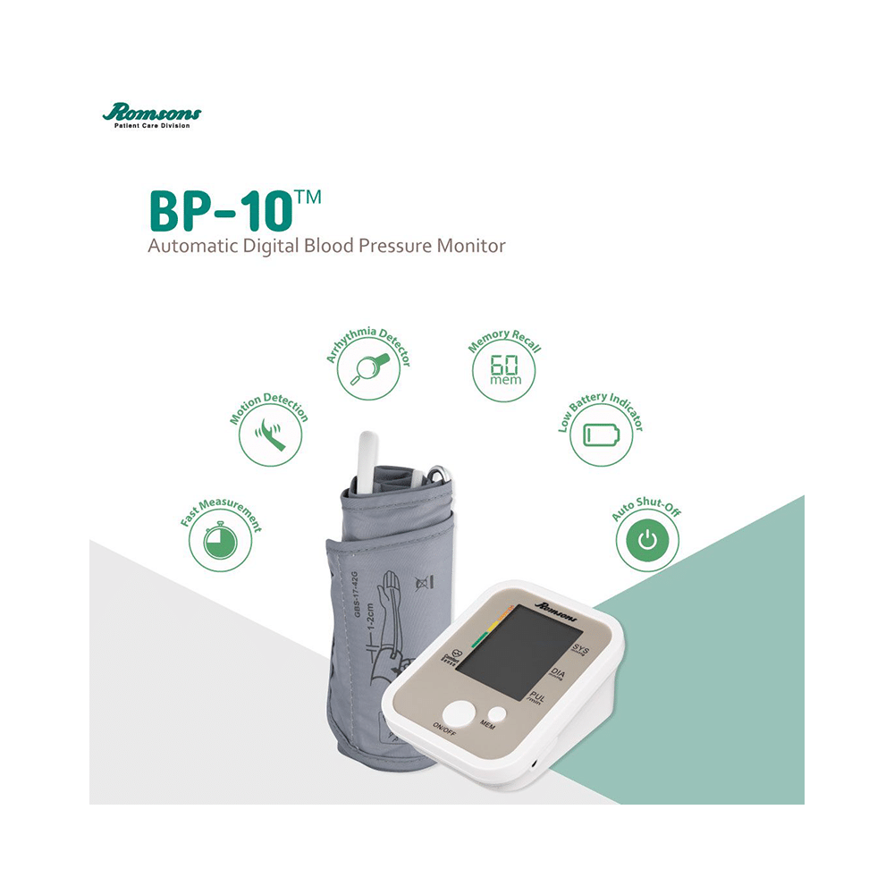 Romsons BP 10 Automatic Digital Blood Pressure Monitor - Image 7