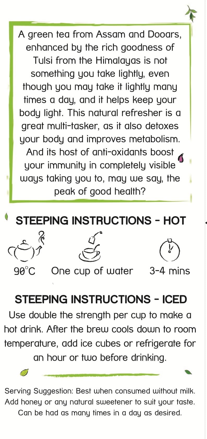 Sache Wellness Organic Tulsi Green Tea - Image 2
