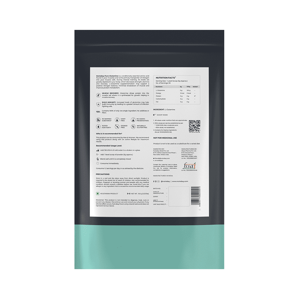 Nutrabay L-Glutamine Amino Acid Powder Unflavored - Image 2