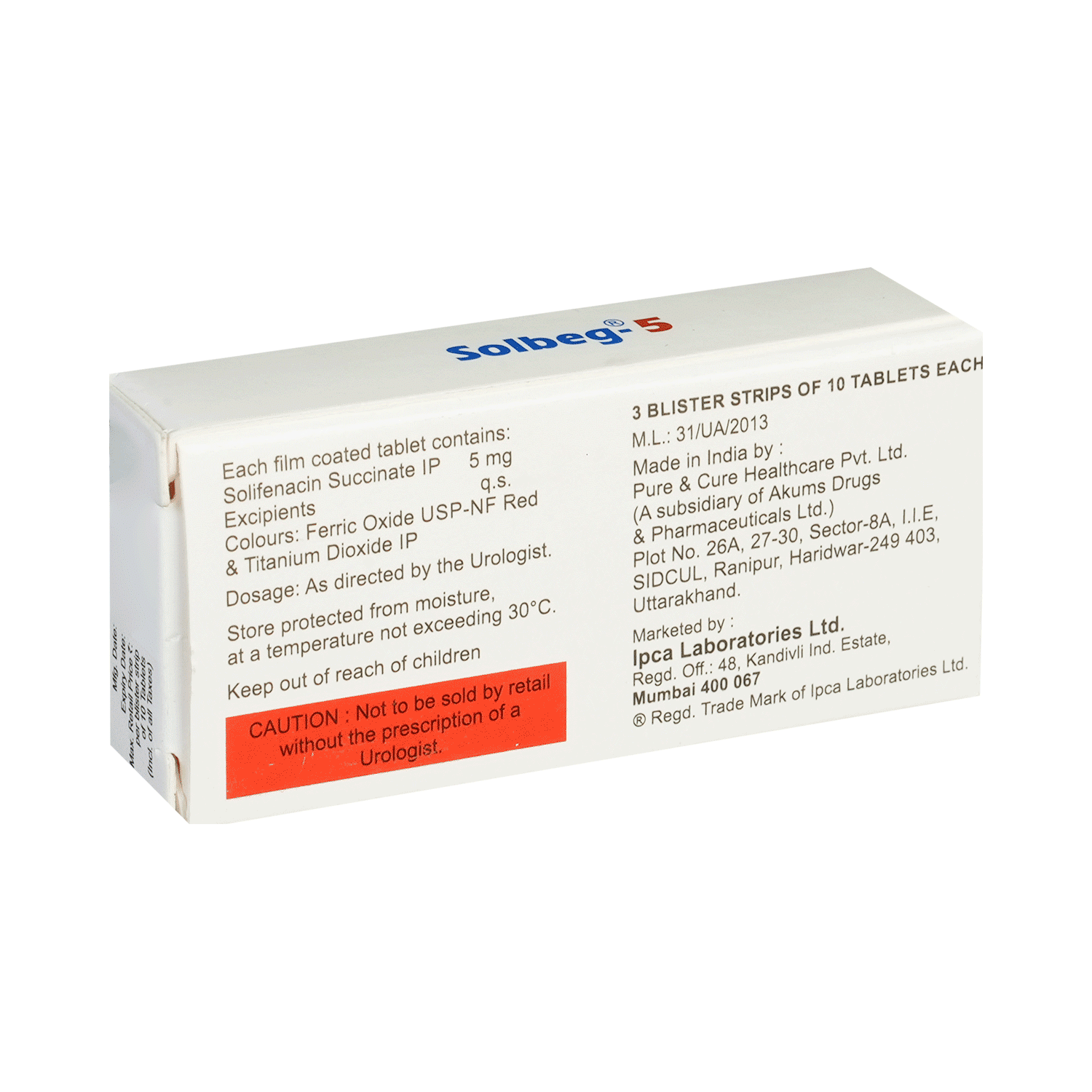 Solbeg 5mg Tablet - Image 3