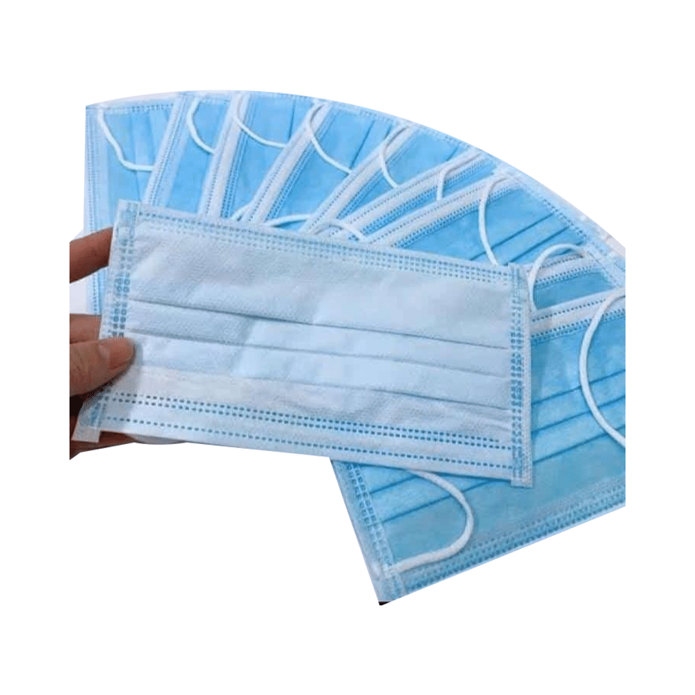 C Cure 3 Ply Protective Face Mask, 3 Ply Mask with Earloop Blue - Image 2