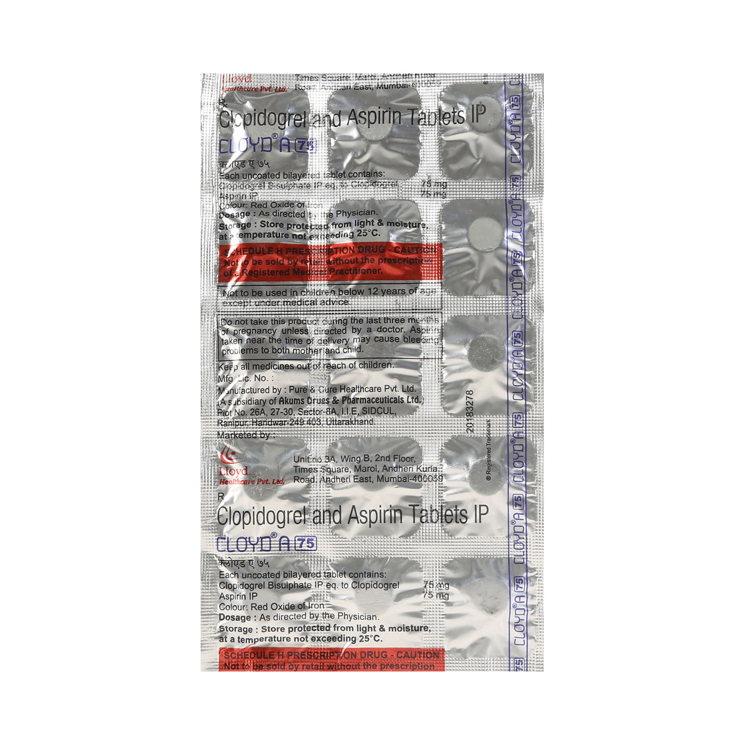 Cloyd A 75mg/75mg Tablet - Image 3